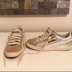 Dsquared Sneakers - Gold Metallic/White/Cream